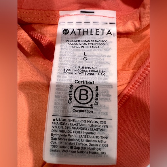 Athleta “Exhale Bra”. Size L, NWT - Picture 3 of 4